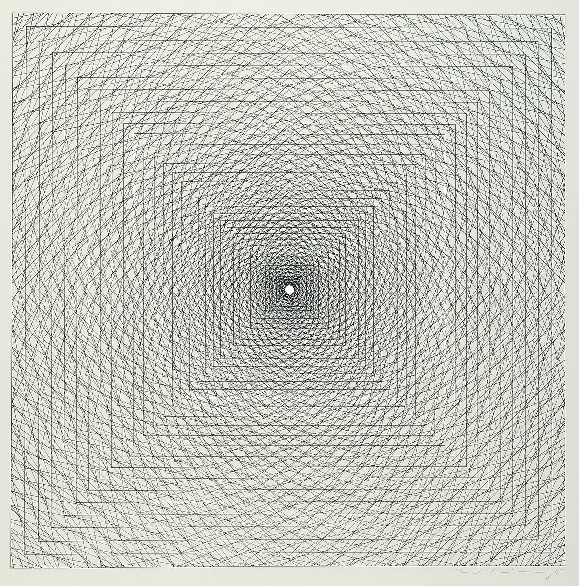 Ludwig Wilding, 1927 Grünstadt/Pfalz-2010 Buchholz, bekannte Vertreter der deutschen op-Art und Kinetik, hier: Lithographie, handsigniert und dat. ...