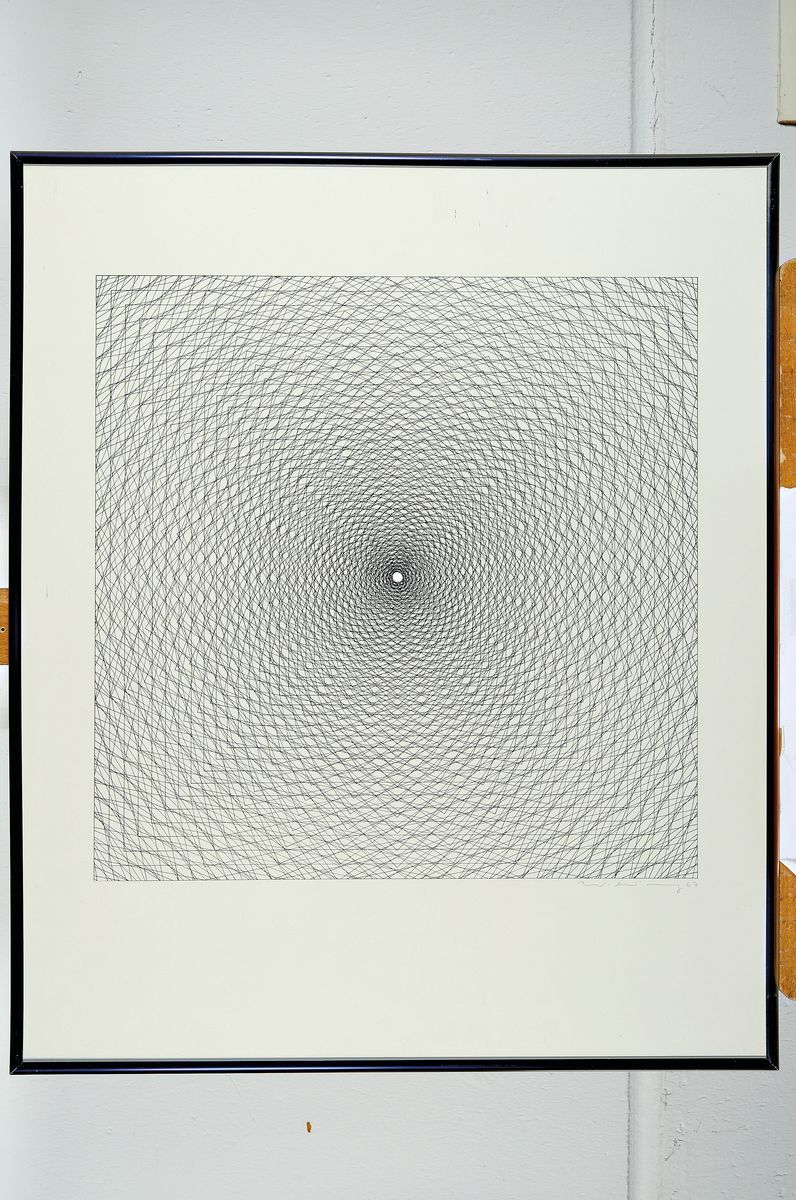 Detail k: Ludwig Wilding, 1927 Grünstadt/Pfalz-2010 Buchholz, bekannte Vertreter der deutschen op-Art und Kinetik, hier: Lithographie, handsigniert und dat. ...