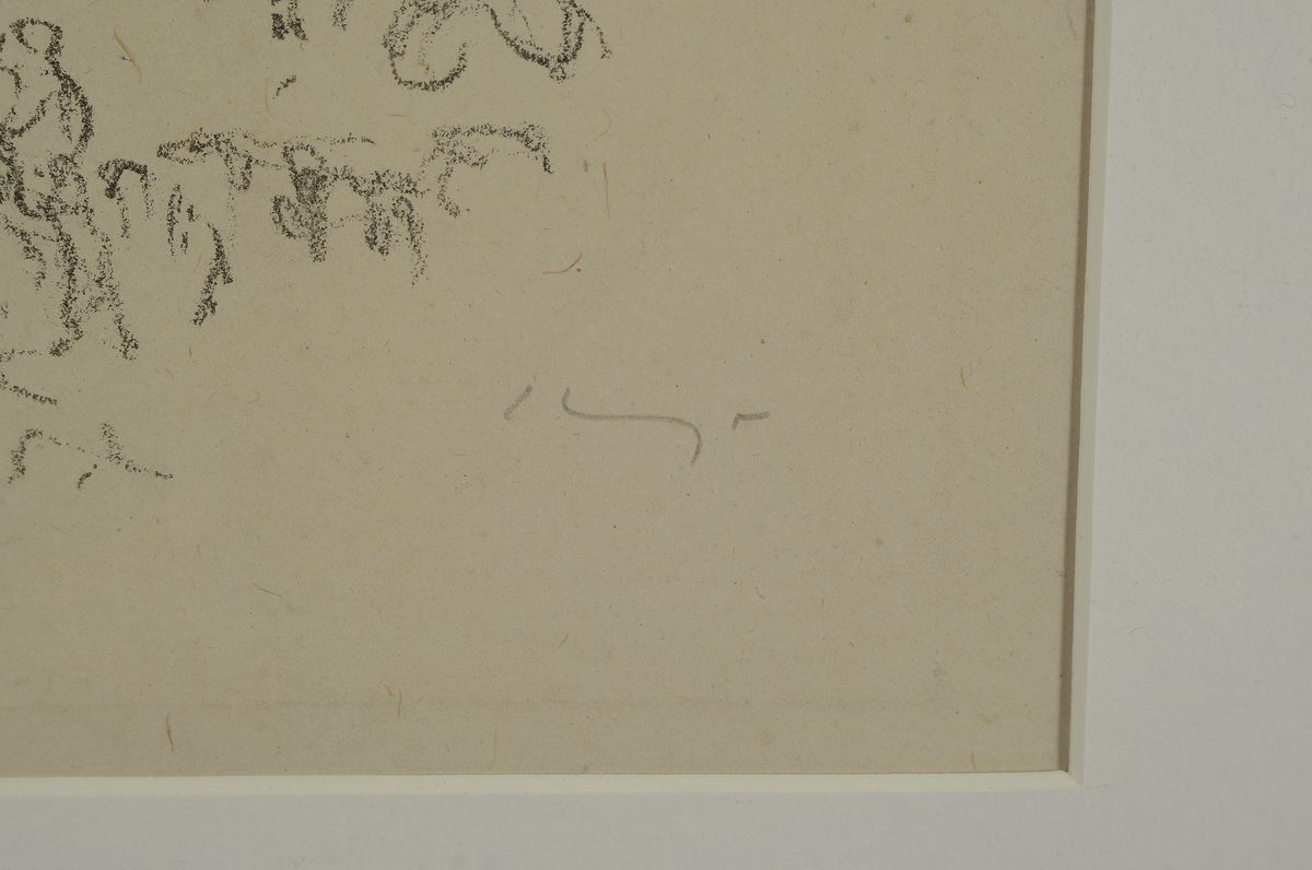 Detail a: Max Slevogt, 1868-1932, 2 Lithographien, auf der Rennbahn und Traber im Sulky, beide handsigniert, je ca. 18x27cm/47x57cm bzw. 25x31cm/47x57cm