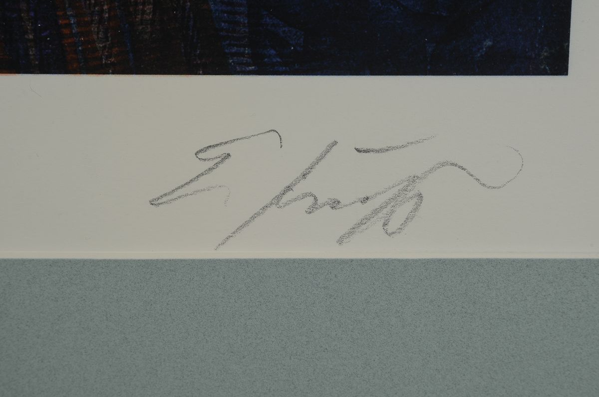 Detail a: Ernst Fuchs, 1930 Wien-2015, Gicleedruck, handsigniert und bez.: e.a., ca. 53x38cm, PP, u.Gl., R. ca. 74x56cm