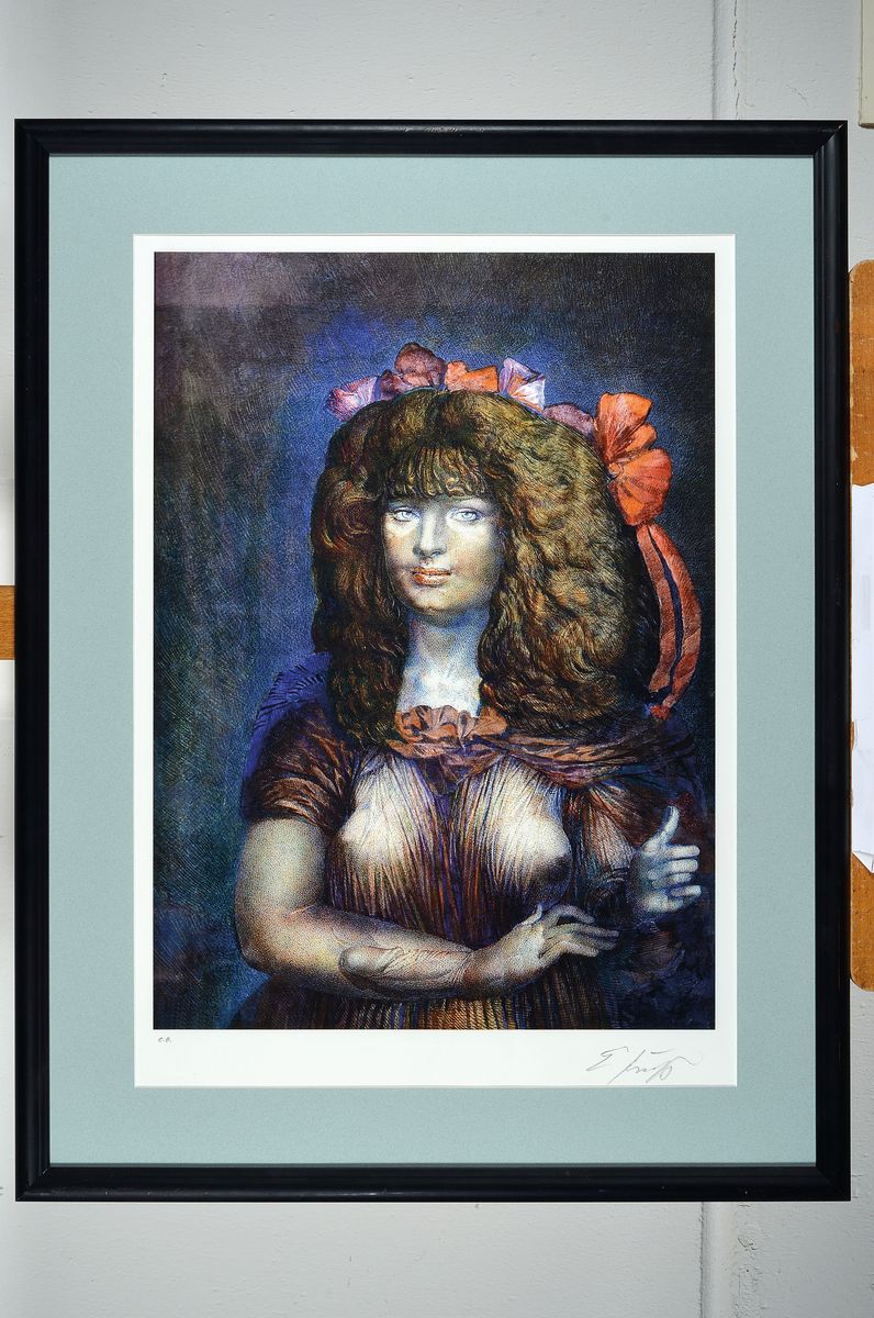 Detail k: Ernst Fuchs, 1930 Wien-2015, Gicleedruck, handsigniert und bez.: e.a., ca. 53x38cm, PP, u.Gl., R. ca. 74x56cm
