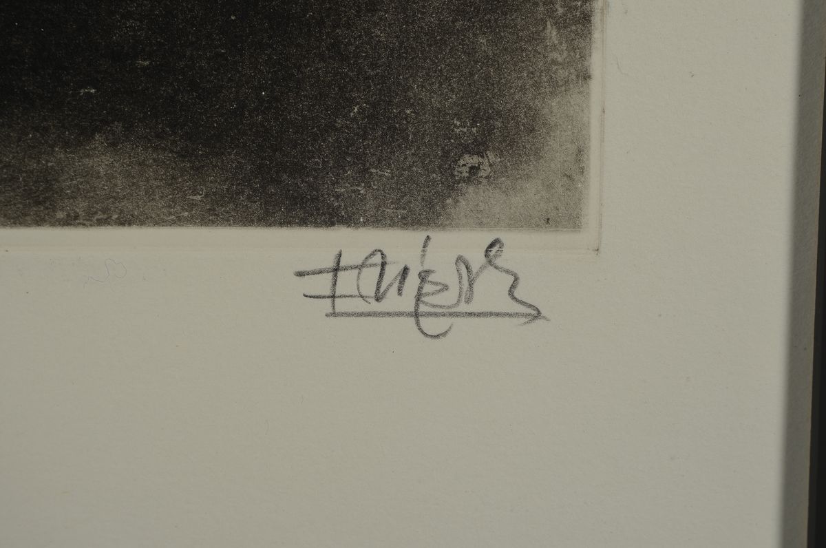 Detail a: Johnny Friedländer, 1912-1992, Sur les fleurs V, Farbradierung von 1977, handsigniert, bez.: e.a., ca. 50x42cm, u.Gl., R. ca. 77x57cm