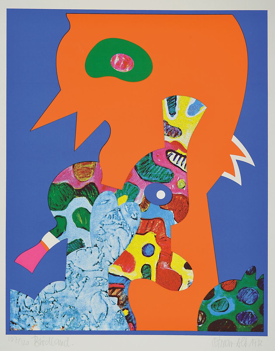 Otmar Alt, geb. 1940 Wernigerode, Birdland, Farbsiebdruck von 1972, handsigniert und num. 107/120, Abb. ca. 52x42cm, Blattgr. ca. 74x62cm