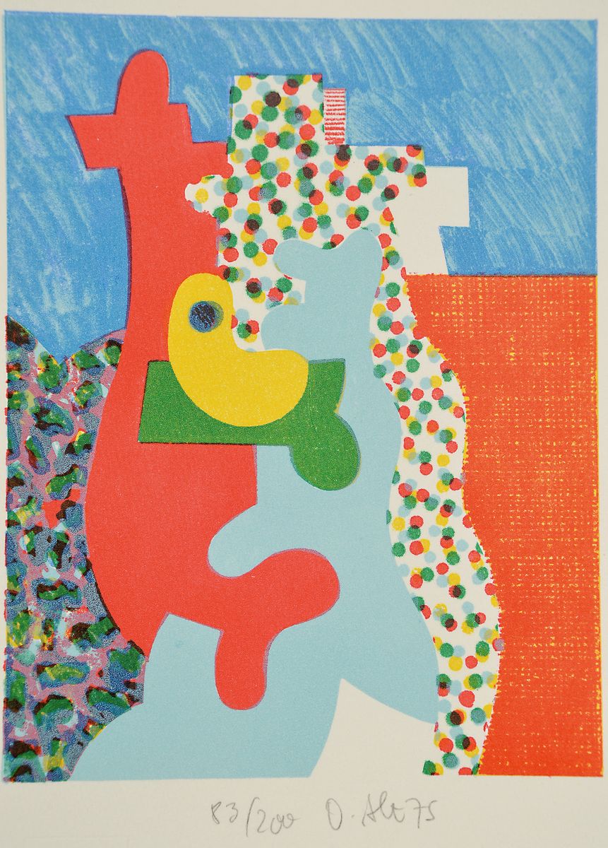 Detail b: Otmar Alt, geb. 1940 Wernigerode, 3 Farbsiebdrucke, alle handsigniert, 1x dat. 75, num. 83/200, ca. 15x12cm; 1x num. 3/99, ca. 17.5x22.5cm; 1x bez. ...