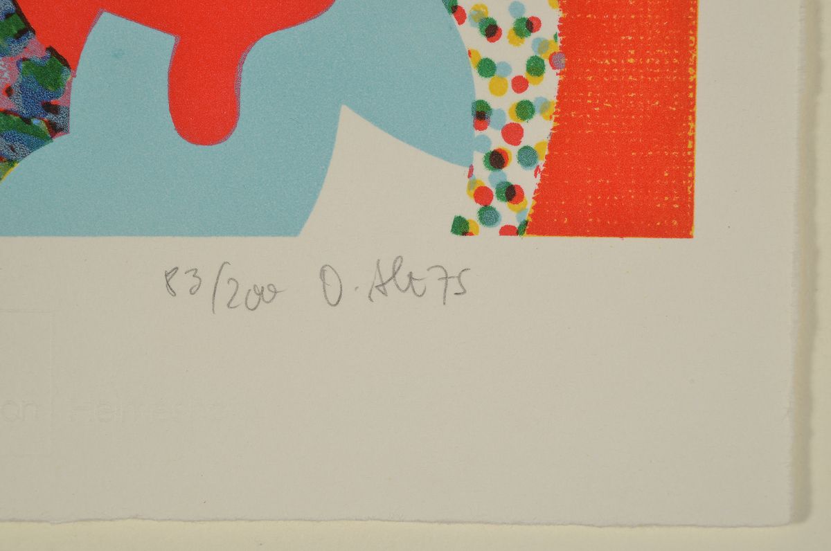 Detail c: Otmar Alt, geb. 1940 Wernigerode, 3 Farbsiebdrucke, alle handsigniert, 1x dat. 75, num. 83/200, ca. 15x12cm; 1x num. 3/99, ca. 17.5x22.5cm; 1x bez. ...