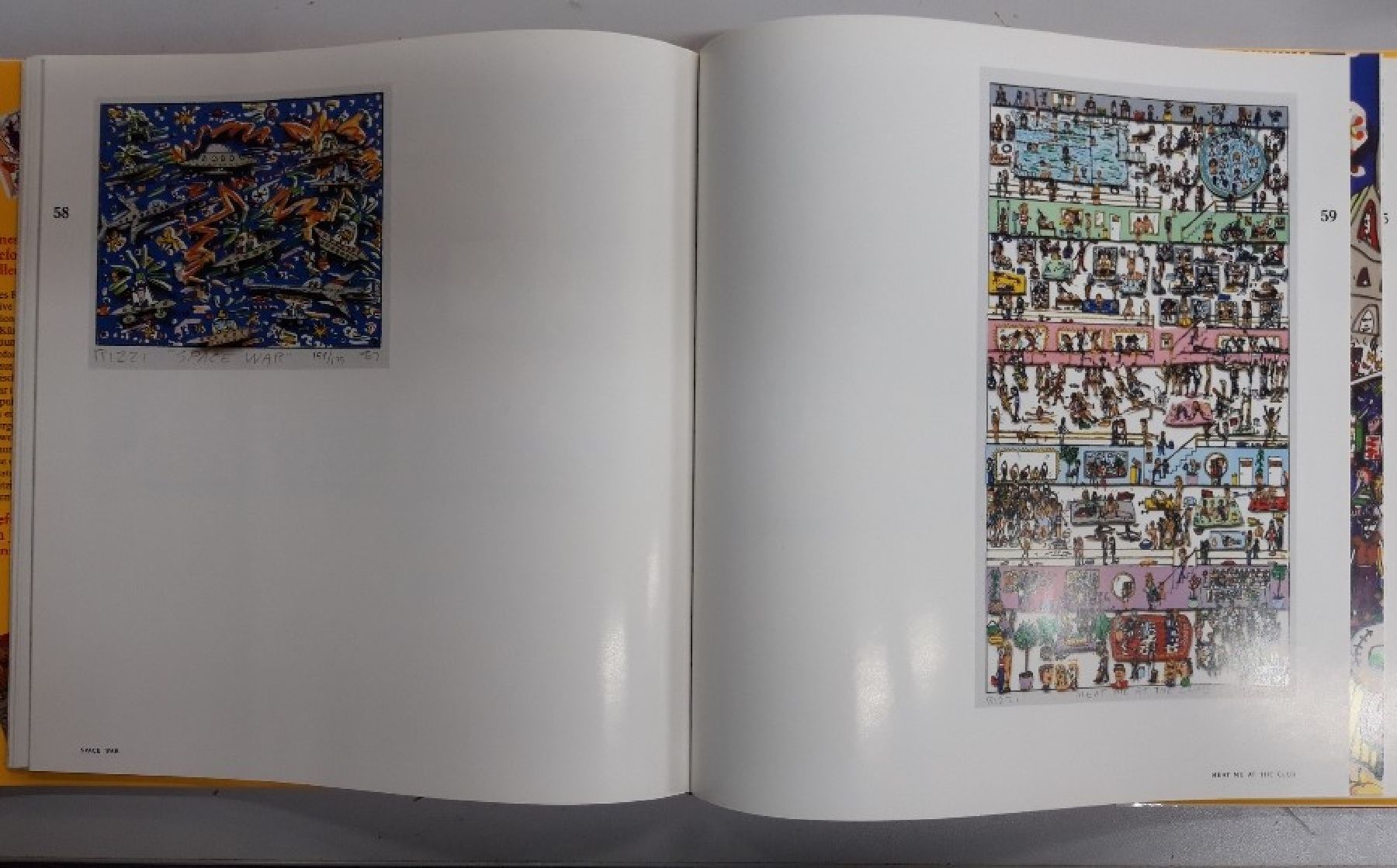 Detail c: James Rizzi, 1950 - 2011, Entwurfszeichnungen zu einem Buch Rizzi 3-D Constructions, Entwurf für den zweiten Papierumschlag in Zusammenarbeit mit ...