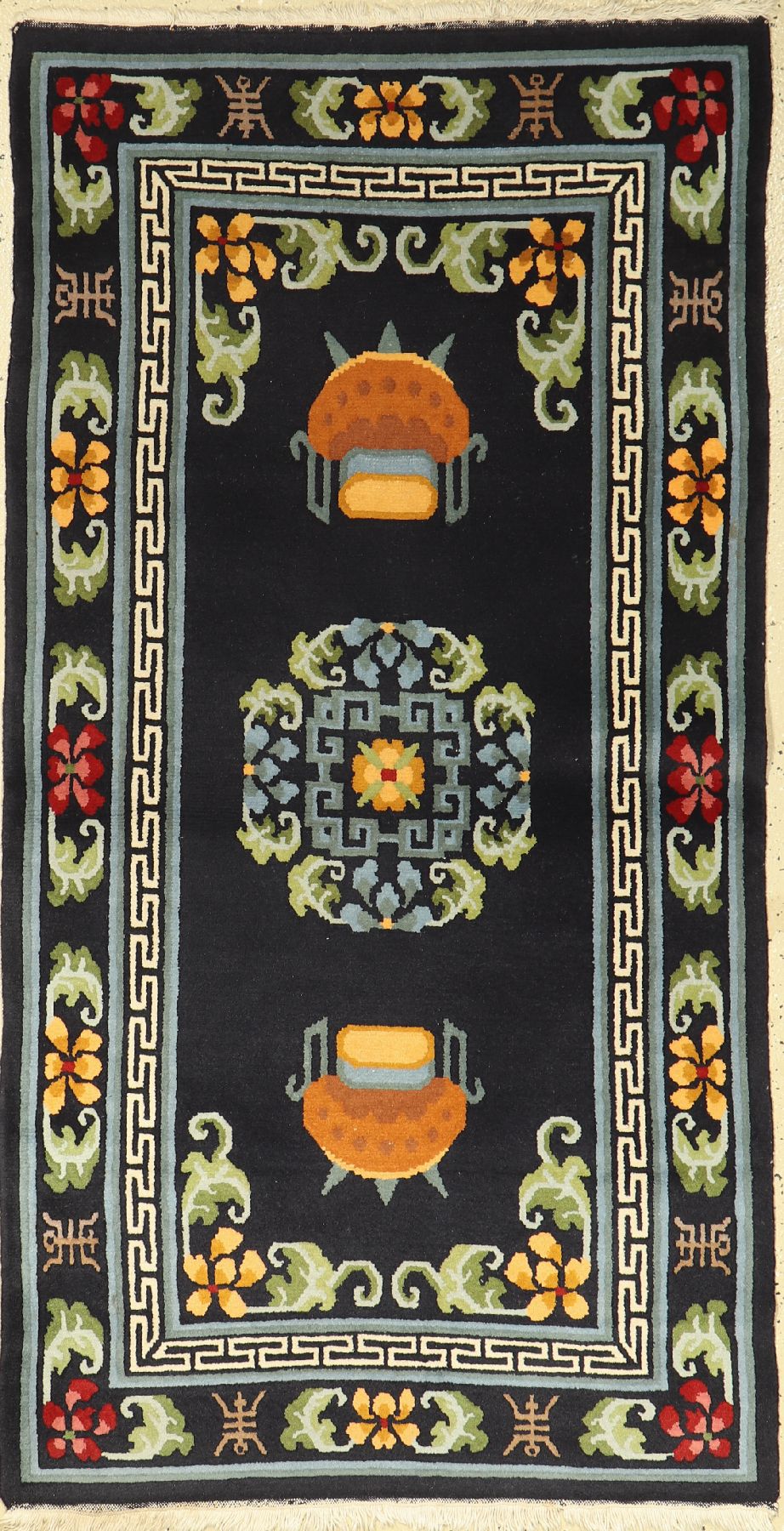 Tibet, ca. 40 Jahre, Wolle auf Baumwolle, ca. 171 x 91 cm, EHZ: 2