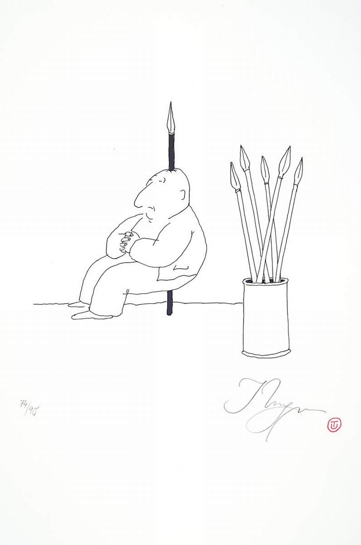 Tomi Ungerer, 1931-2019, Lithographie, handsigniert, num. 74/90, ca. 56x46cm