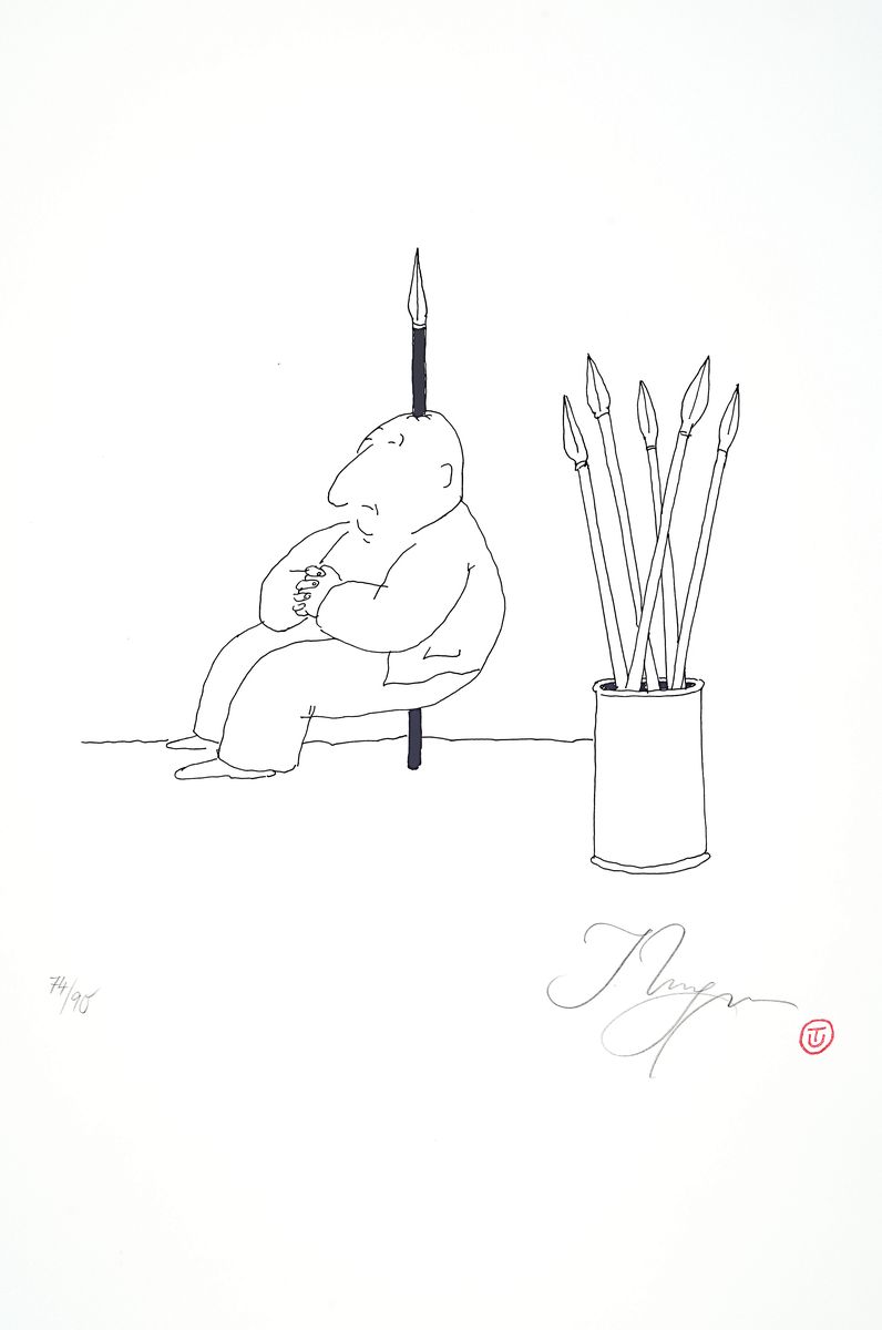 Detail k: Tomi Ungerer, 1931-2019, Lithographie, handsigniert, num. 74/90, ca. 56x46cm