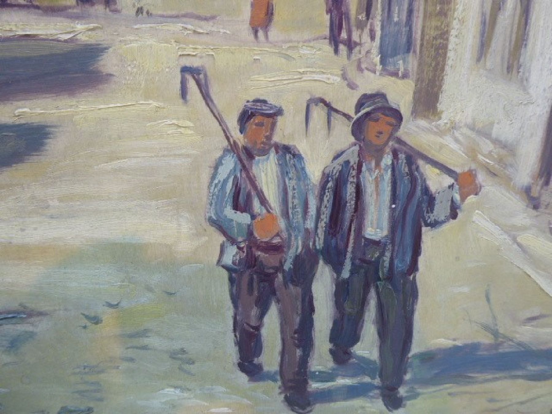 Detail c: Karl Graf, 1902-1986 Speyer, Blick in die Mandelgasse in Neustadt Haardt, Öl/Sperrholz, signiert, dat. 1939, ca. 85x110 cm, R. ca. 97x122cm