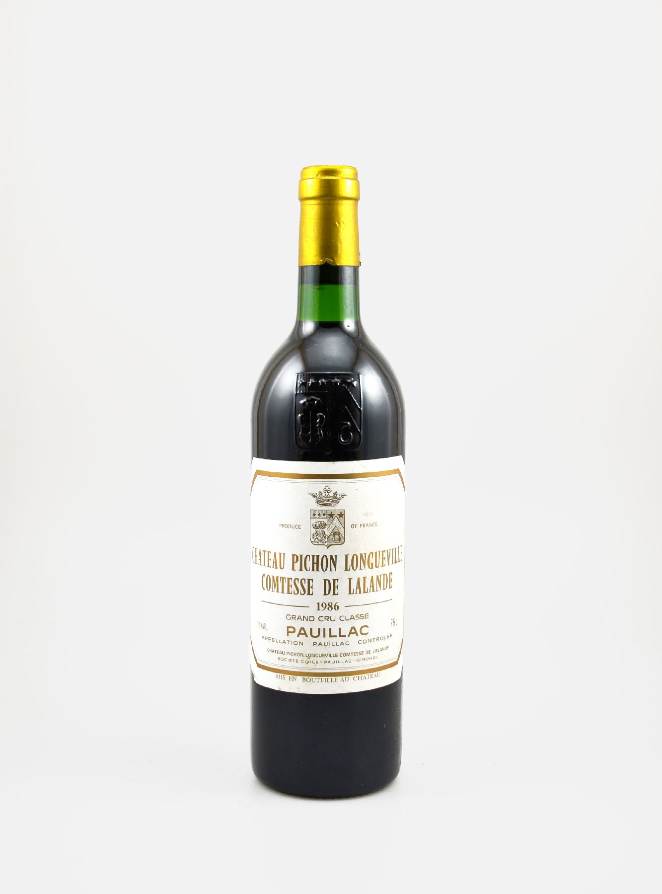 1 Flasche 1986 Chateau Pichon Longueville Comtesse de Lalande, Pauillac, Grand Cru Classe, ca. 75 cl, 12,5 % Vol., Füllstand: ca. into neck, ...