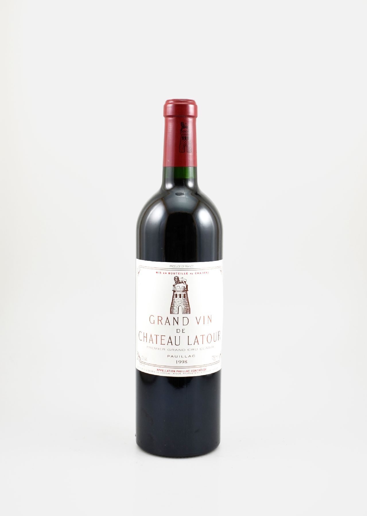 1 Flasche 1998 Chateau Latour, Pauillac, Premier Grand Cru Classe, ca. 75 cl,13 % Vol., Füllstand: into neck, guter Erhaltungszustand, unverkostet, ...