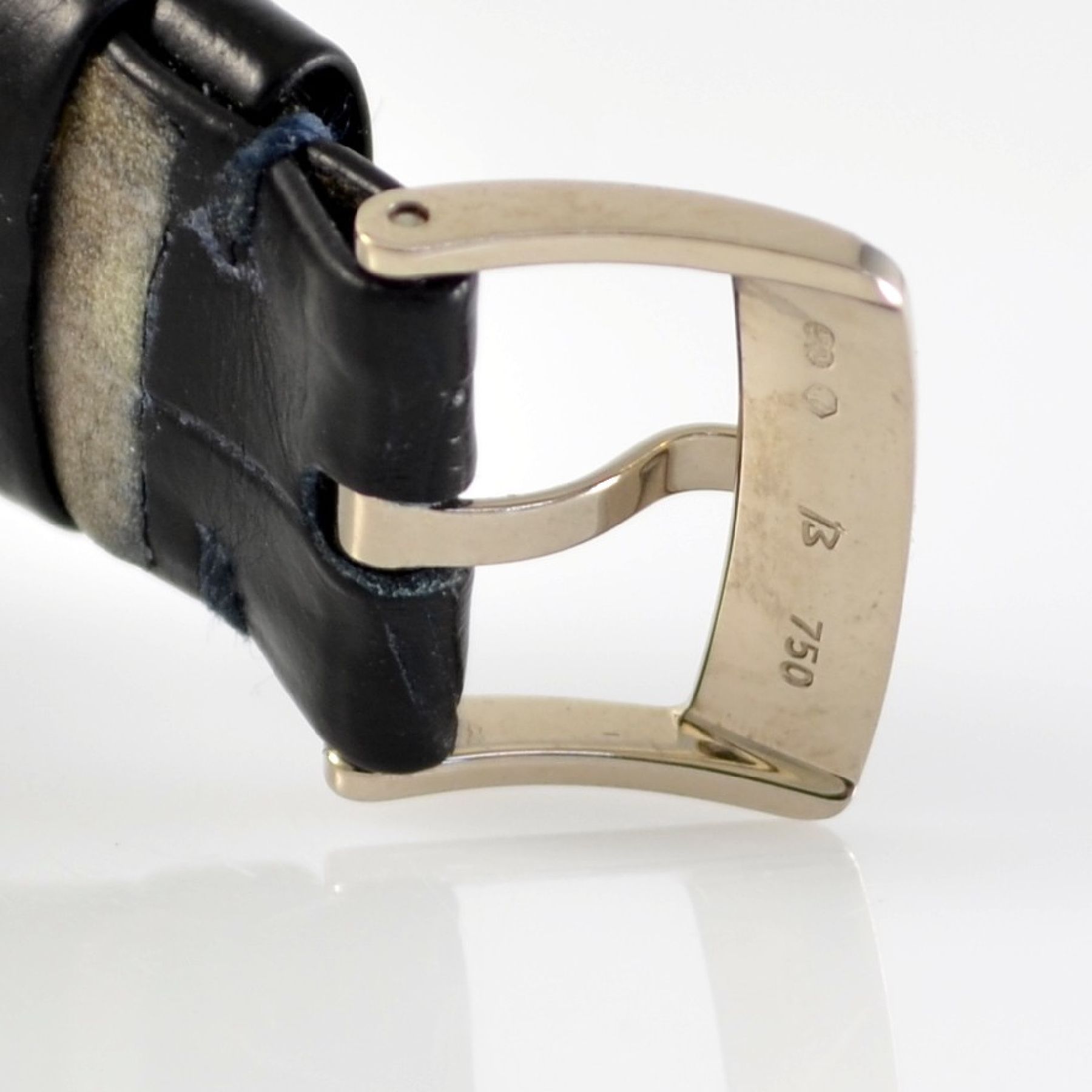 Detail h: ANDERSEN GENEVE Kamar ausgefallene Herrenarmbanduhr mit Mondphase in WG 750/000, Schweiz um 2010, Automatik, massives beids. vergl. ...