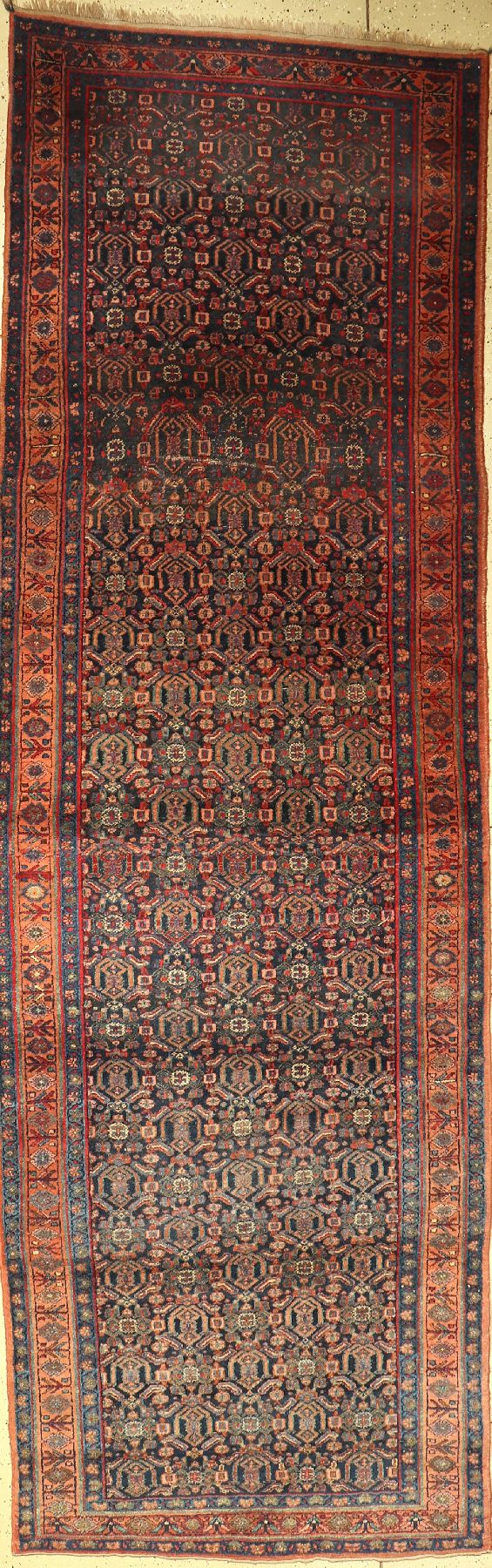 Kordi Bidjar alt, Persien, um 1930, Wolle auf Wolle, ca. 404 x 128 cm, EHZ: 3-4