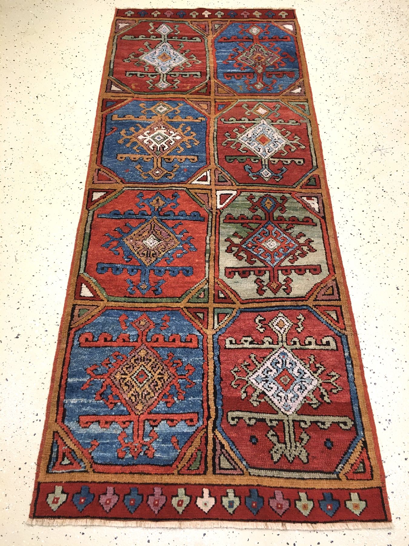 Detail a: Zentralanatolischer Teppich antik, Zentralanatolien Konya-Region, 19.Jhd., Wolle geknüpft auf Wolle. Seltener Anatolischer Knüpfteppich mit ...