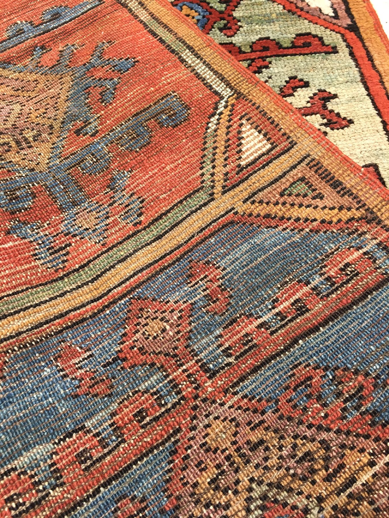 Detail h: Zentralanatolischer Teppich antik, Zentralanatolien Konya-Region, 19.Jhd., Wolle geknüpft auf Wolle. Seltener Anatolischer Knüpfteppich mit ...