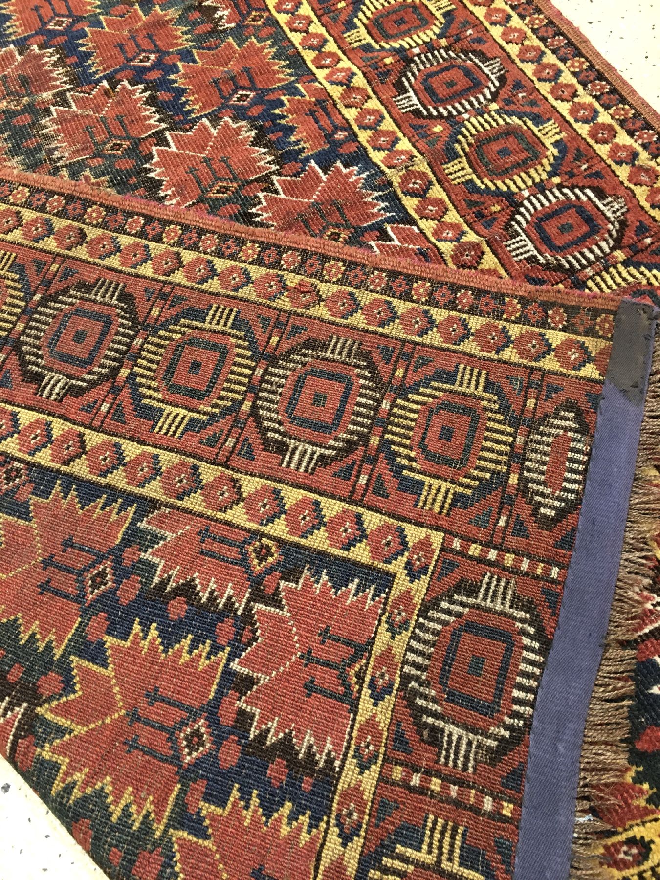 Detail g: Beschir "Hochzeitsteppich" antik, Turkmenistan Amu-Darja, 19.Jhd., Wolle geknüpft auf Wolle/Ziegenhaar. KleinformatigerHauptteppich der ...