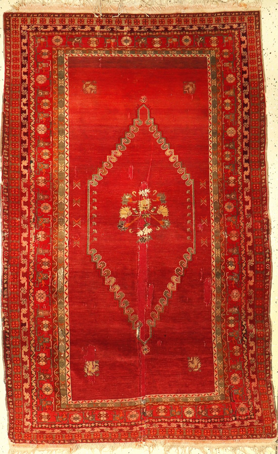 Sehr feiner Sivas antik, Türkei, um 1920, Wolle auf Wolle, ca. 177 x 108 cm, EHZ: 4-5
