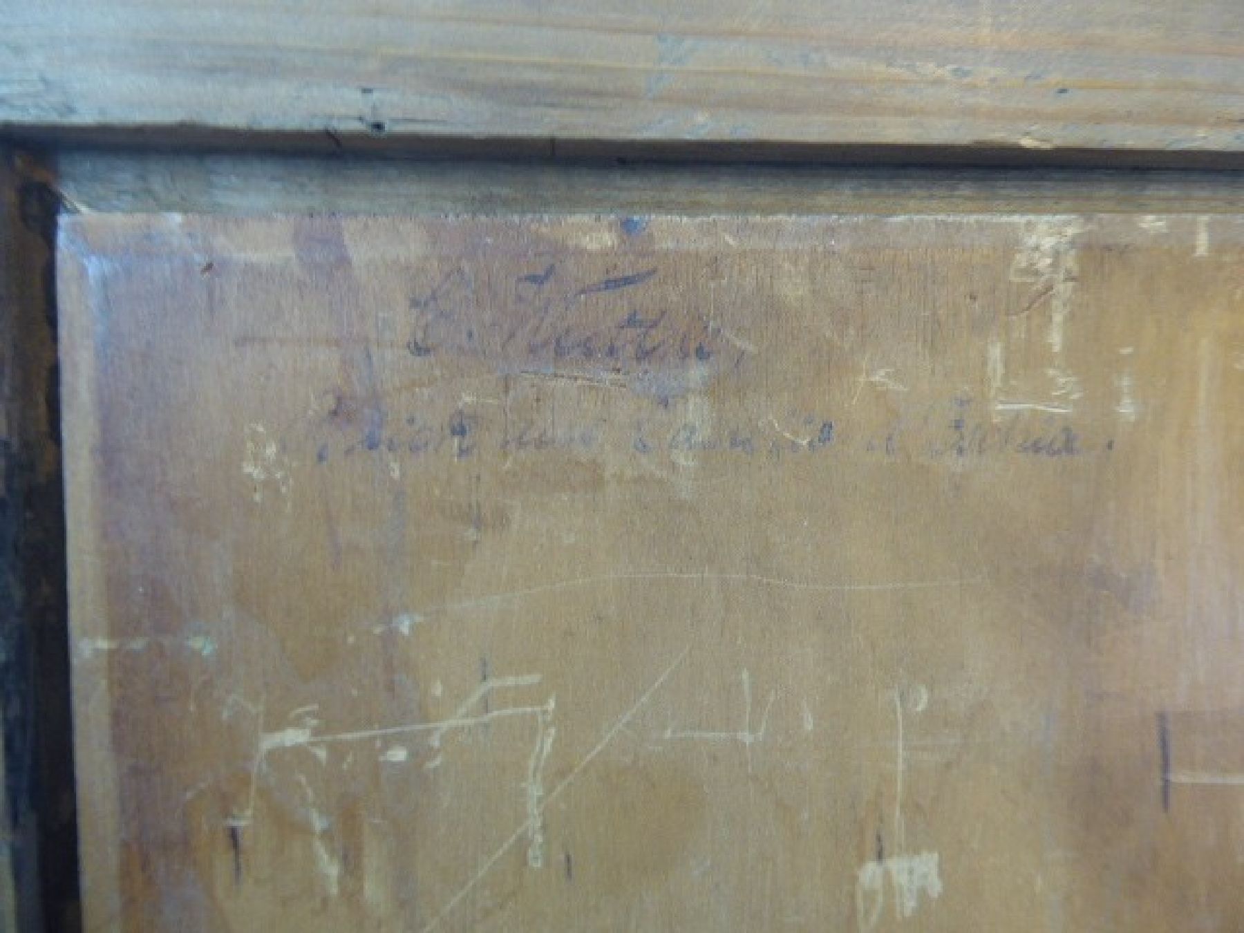 Detail j: Carl Wuttke, 1849 Tebnitz - 1927 München, Blick auf Lagune d'Ischia, Öl/Holz, verso bezeichnet und signiert, 26 x 34 cm, Rahmen, leichte ...