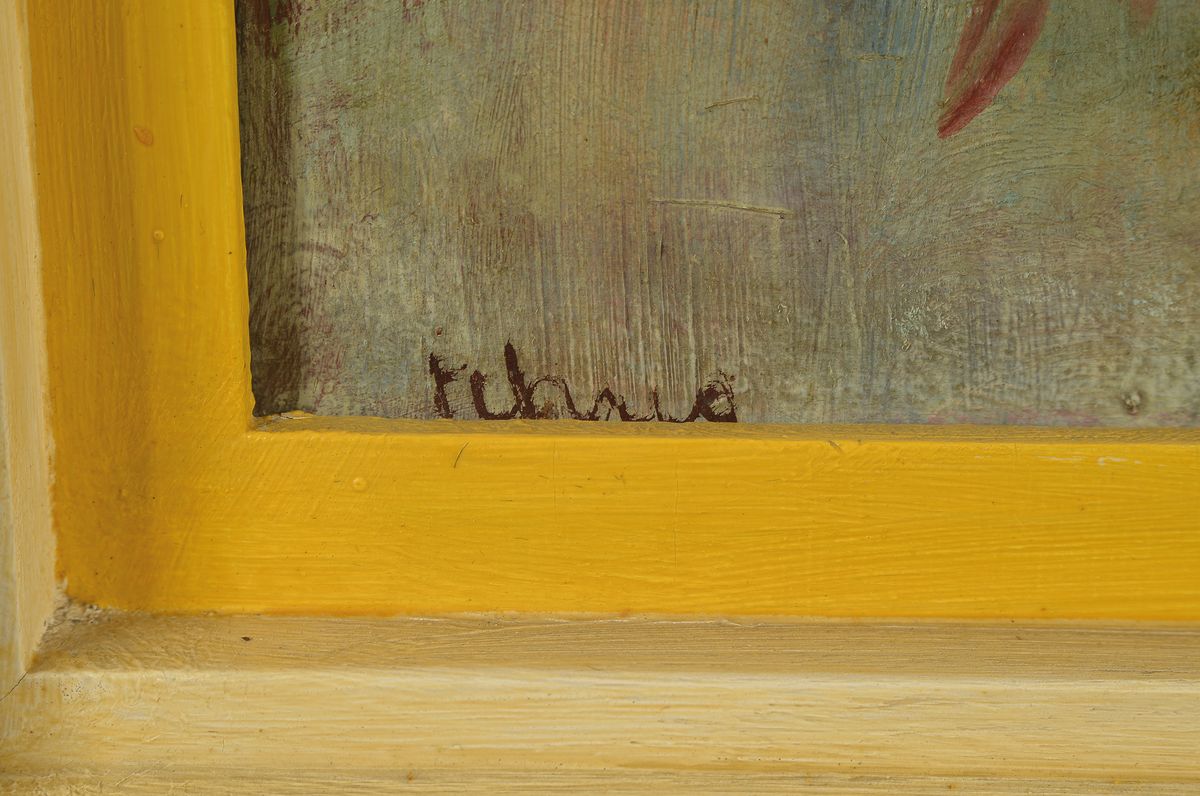 Detail a: Erich Schug, 1906 Ludwigshafen-1982 Bad Dürkheim, Stillleben mit Sommerblumen, Öl/Hartfaser, links unten signiert, ca. 80x65cm, R. ca. 86x71cm