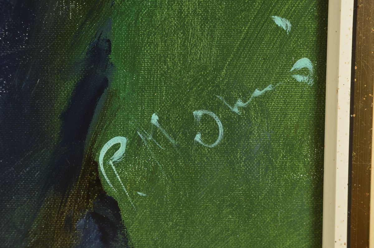Detail a: Ingfried Paul Henze-Morro, genannt Paul Morro,1925 Leipzig-2013, Junge Frau mit Blumenbukett, Öl/Lwd, rechts unten signiert, ca. 80x70cm, R. ca. ...