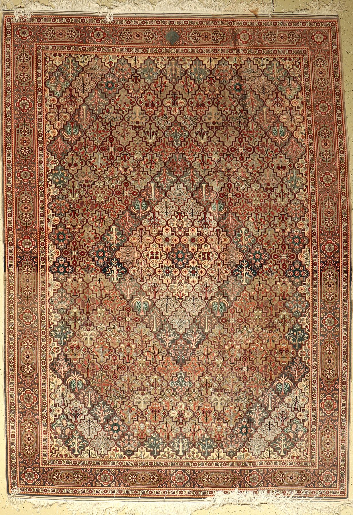 Kaisery alt (Signiert), Türkei, ca. 60 Jahre, Wolle auf Baumwolle, ca. 285 x 204 cm, EHZ: 2-3 (verblaßt)