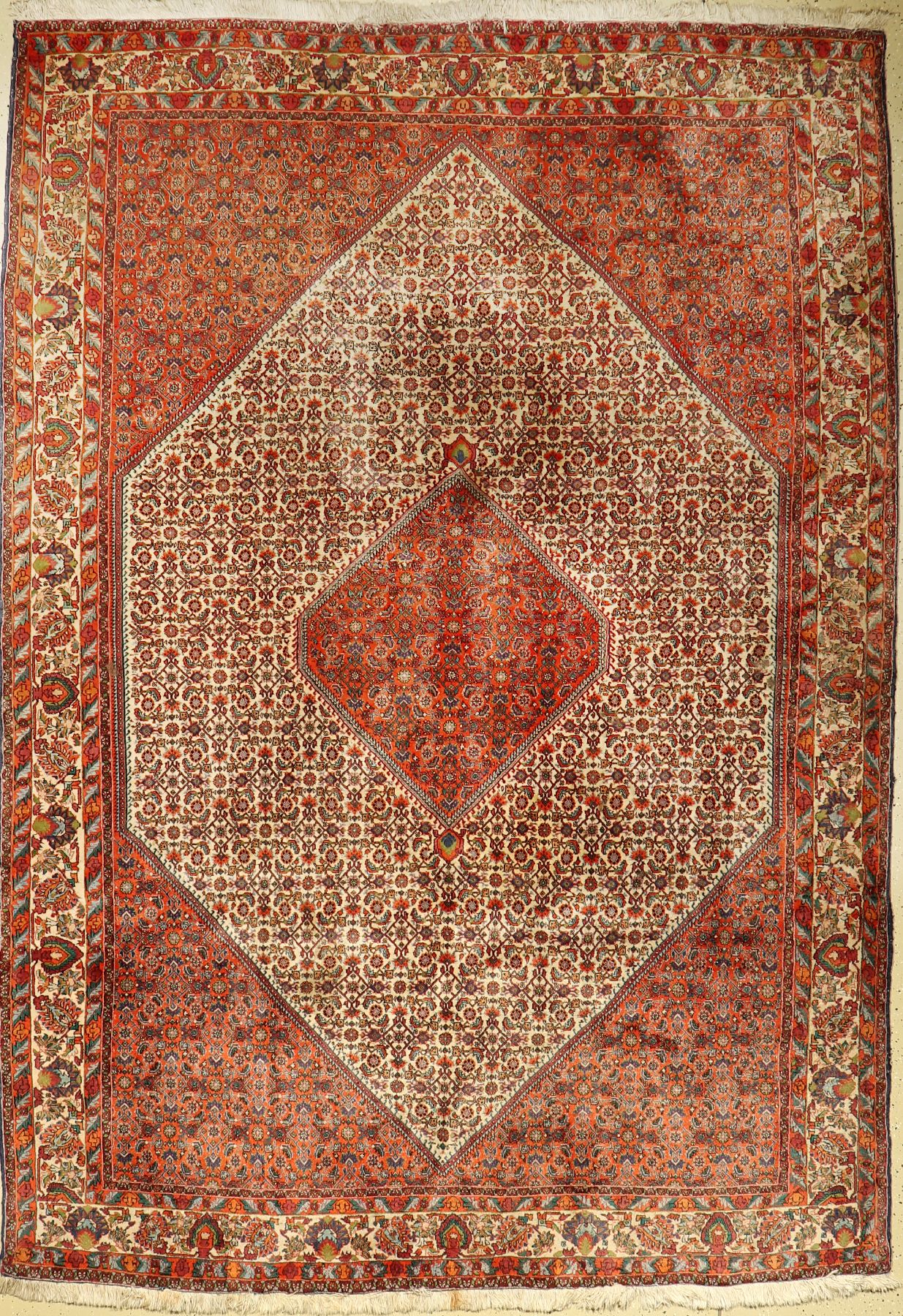 Bidjar fein alt, Persien, ca. 60 Jahre, Korkwolle, ca. 296 x 207 cm, EHZ: 2