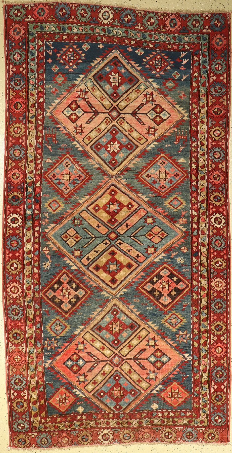 Karabagh alt, Kaukasus, um 1930, Wolle auf Wolle, ca. 255 x 135 cm, EHZ: 3-4