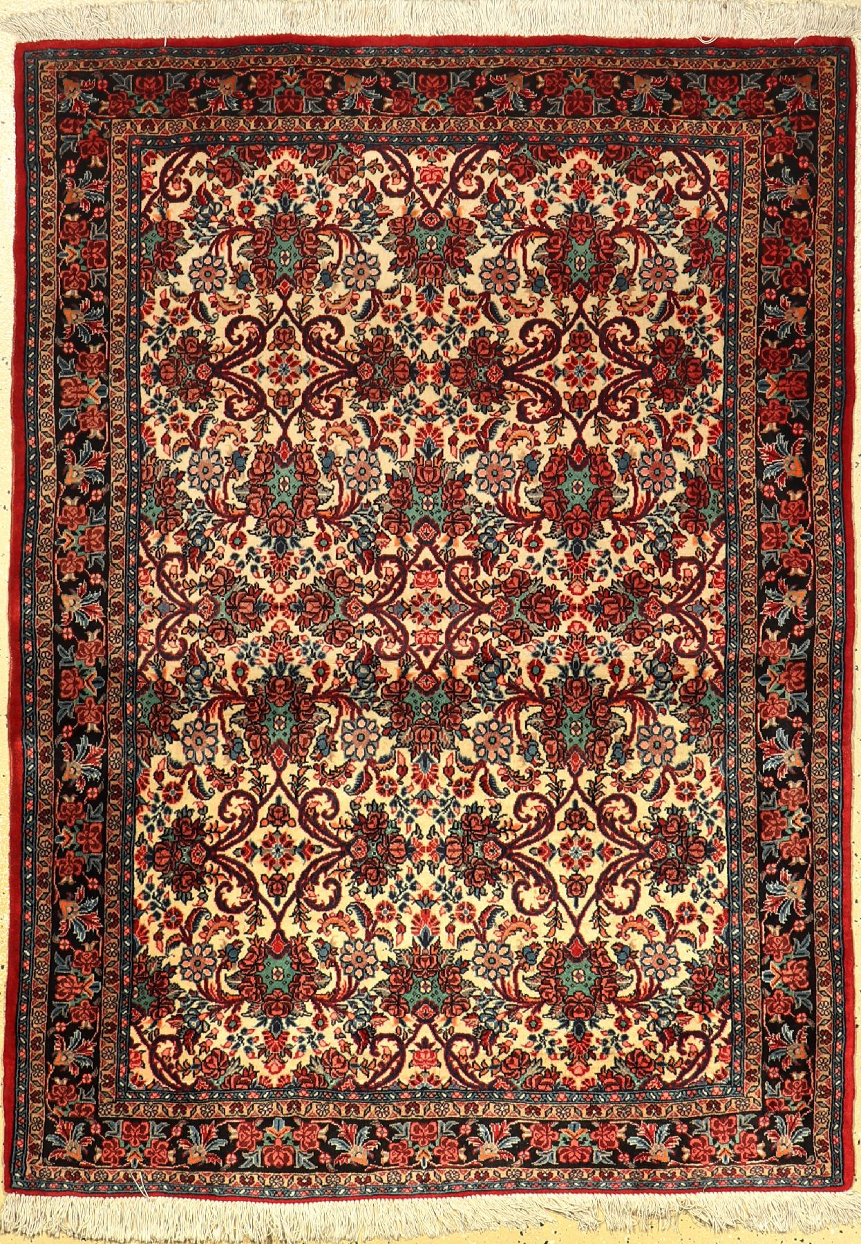 Rosen Bidjar alt, Persien, ca. 50 Jahre, Wolle auf Baumwolle, ca. 157 x 113 cm, EHZ: 2