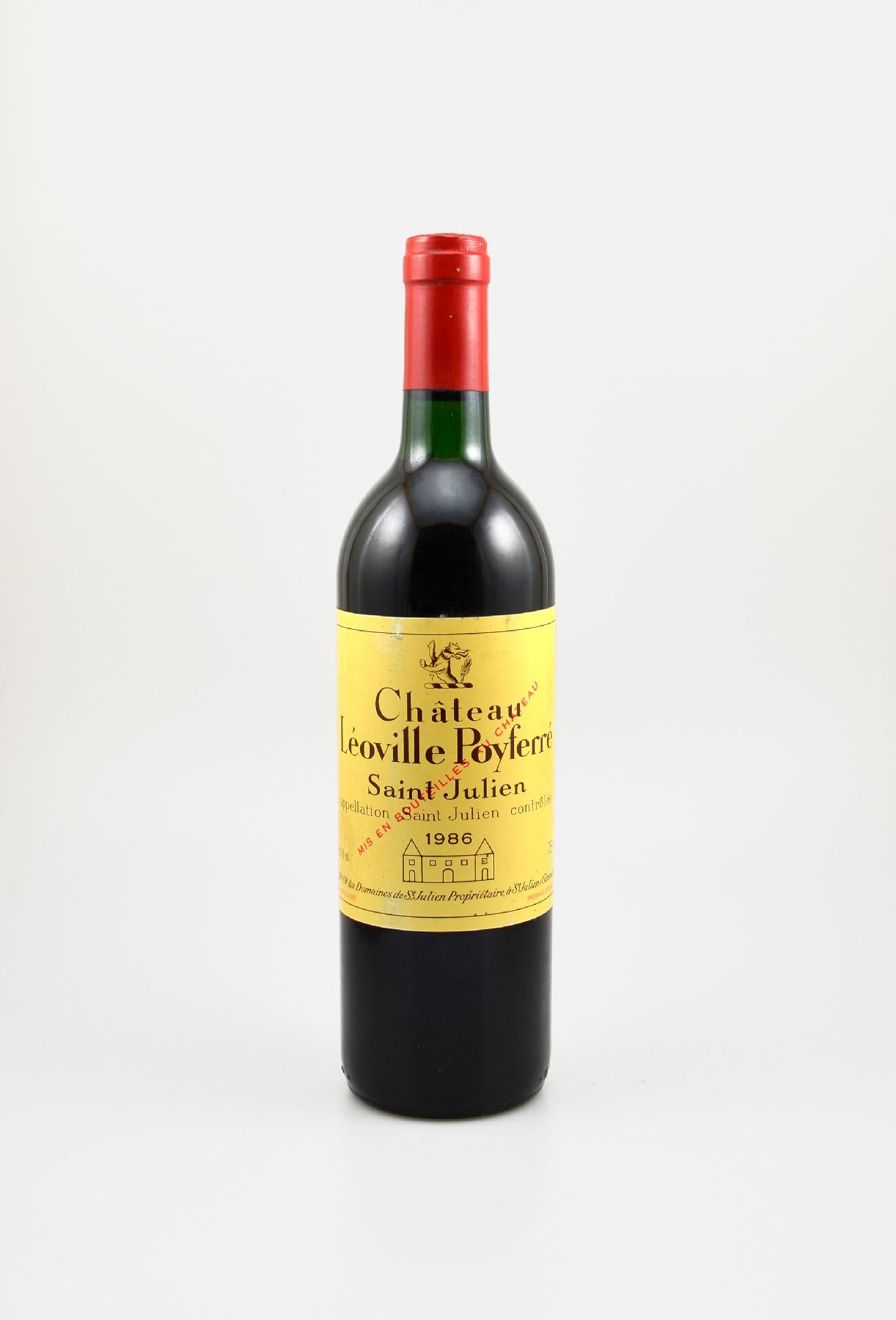 1 Flasche 1986 Chateau Leoville Poyferre, Saint-Julien, ca. 75 cl, 12,5 % Vol., Füllstand: ca. top shoulder, Etikett l. beschmutzt, unverkostet, ...
