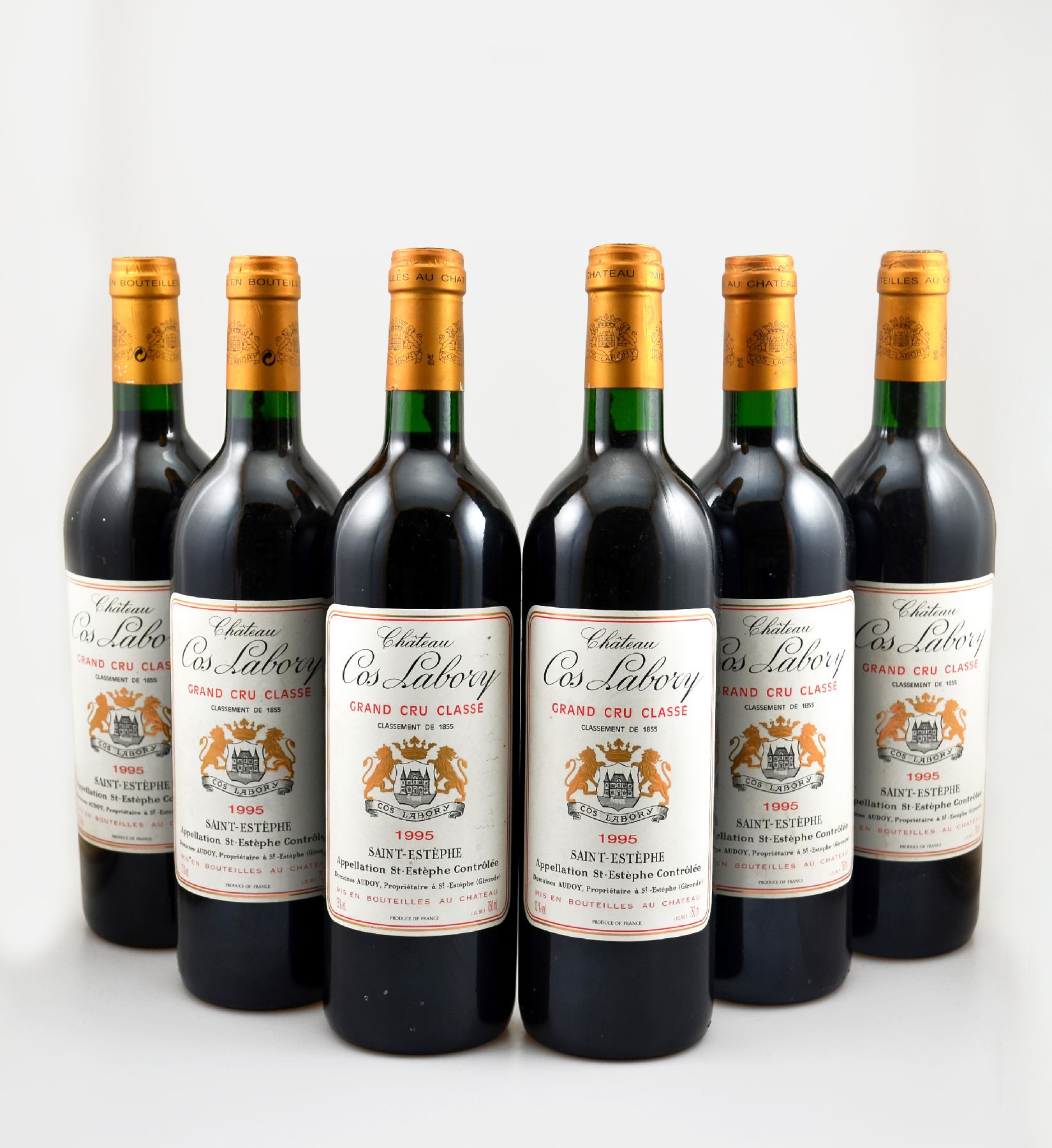 Detail b: 6 Flaschen 1995 Chateau Cos Labory, Saint-Estephe, Grand Cru Classe, je ca. 75 cl, 13 % Vol., Füllstände: je ca. into neck, gute ...