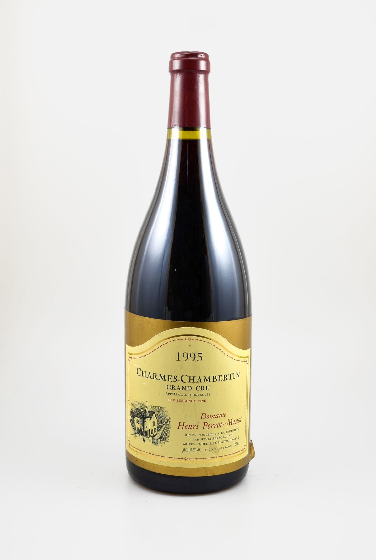 1 Magnumflasche 1995 Charmes-Chambertin, Domaine Henri Perrot-Minot, Grand Cru, ca. 150 cl, 13 % Vol., Abstand zwischen Kapsel und Wein ca. 1 cm, ...