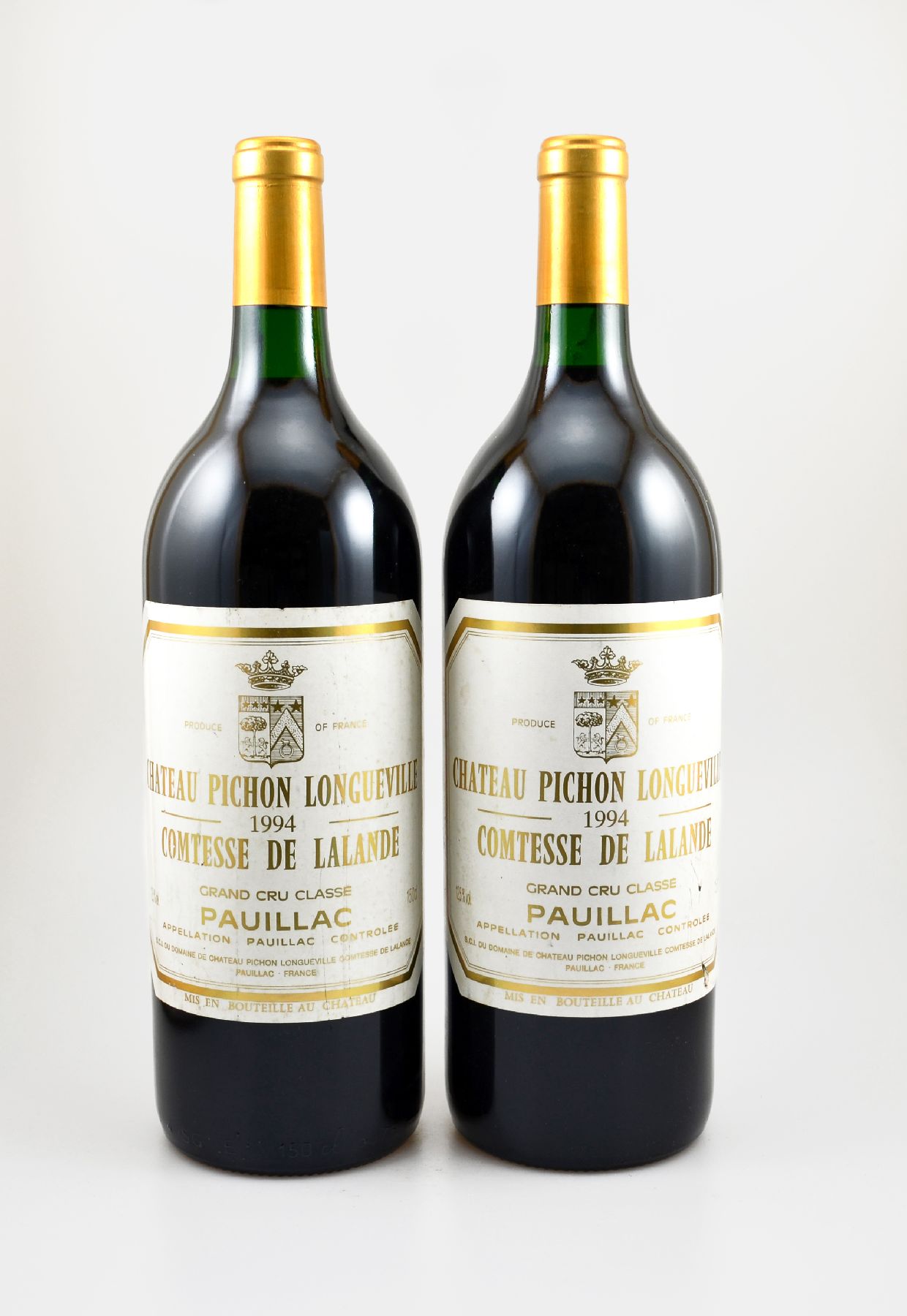 2 Magnumflaschen 1994 Chateau Pichon Longueville Comtesse de Lalande, Pauillac, Grand Cru Classe, je ca. 150 cl., 12,5 % Vol., Füllstände: je ca. ...