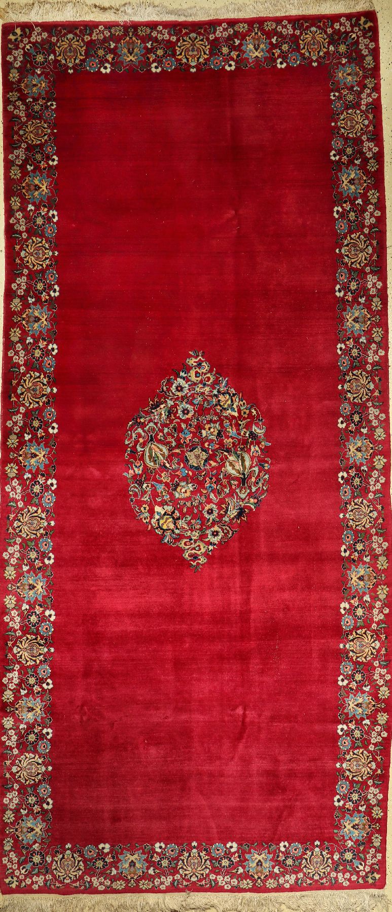 Ostpersischer Teppich alt, Persien, um 1950, Wolle auf Baumwolle, ca. 410 x 184 cm, EHZ: 2