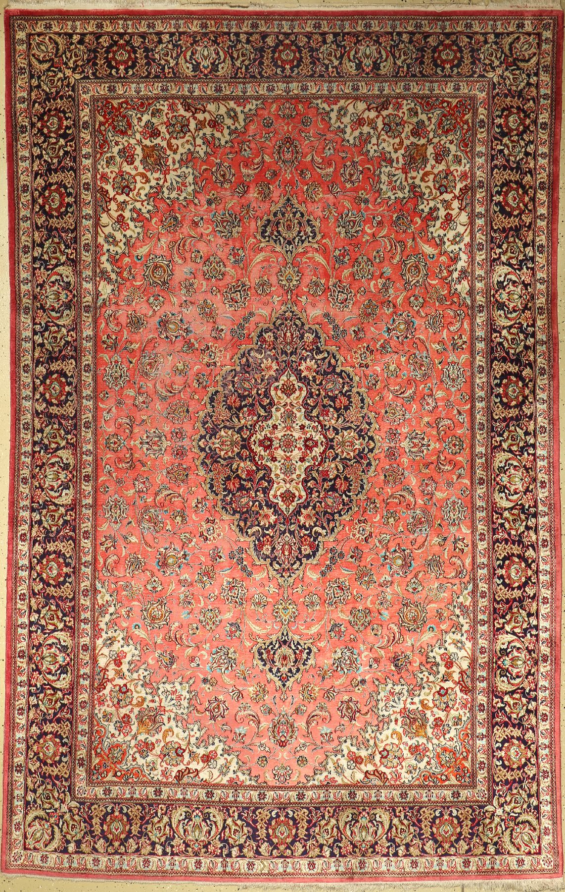 Seiden Ghom, Persien, ca. 40 Jahre, reine Naturseide, ca. 308 x 194 cm, EHZ: 5