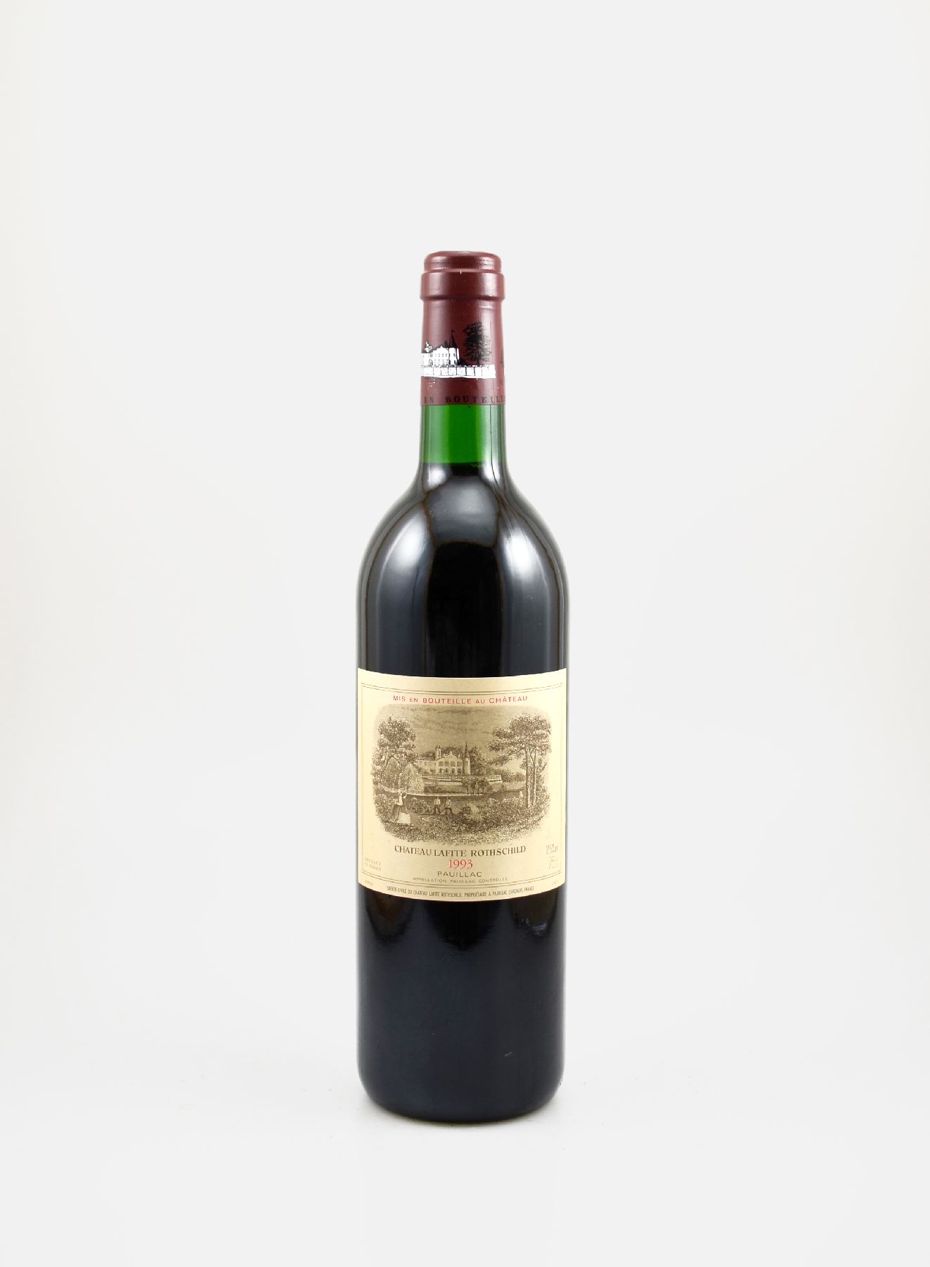1 Flasche 1993 Chateau Lafite Rothschild, Pauillac, Premier Grand Cru Classe, ca. 75 cl, 12,5 % Vol., Füllstand: ca. into neck, hervorragender ...