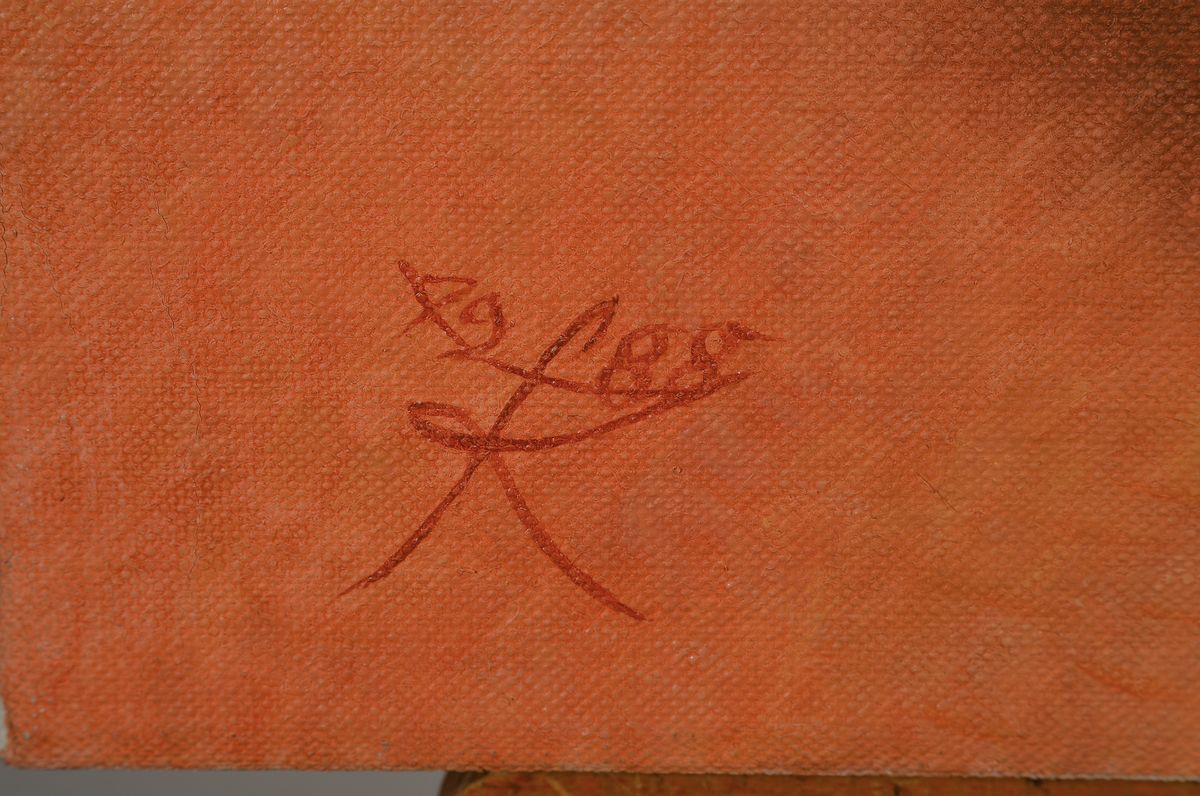 Detail a: Fritz Köthe, 1916- Berlin 2005, "Gerhard Berger", Öl/Lwd., u. li. monogrammiert und dat. 1988, verso betitelt und nochmals handsigniert , ...