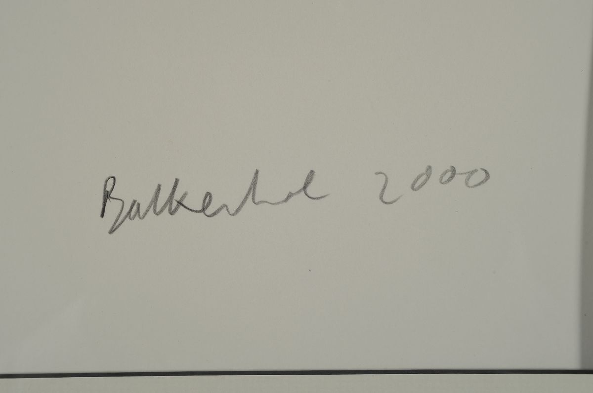Detail a: Stephan Balkenhol, geb. 1957, Farblithographie auf Bütten, handsigniert, aus 2000, num. 189/250, unter Glas, PP: 46 x 33 cm, Rahmen 81 x 71 cm, ...