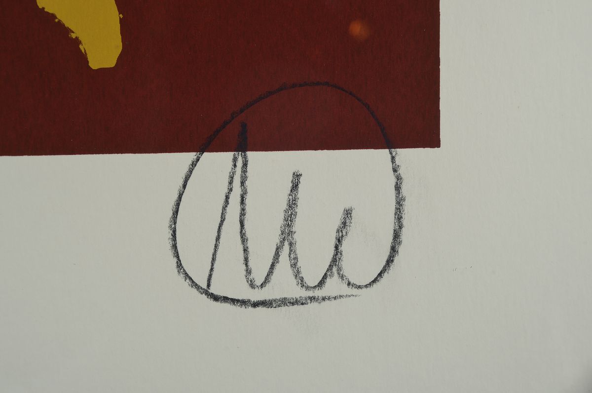 Detail a: Markus Lüpertz, geb. 1941, Siebdruck, im Handabzug auf Bütten, handsigniert, num. e.a. aus einer Auflage von nur 40 Exemplaren, Blattgr. 75 x 64 ...