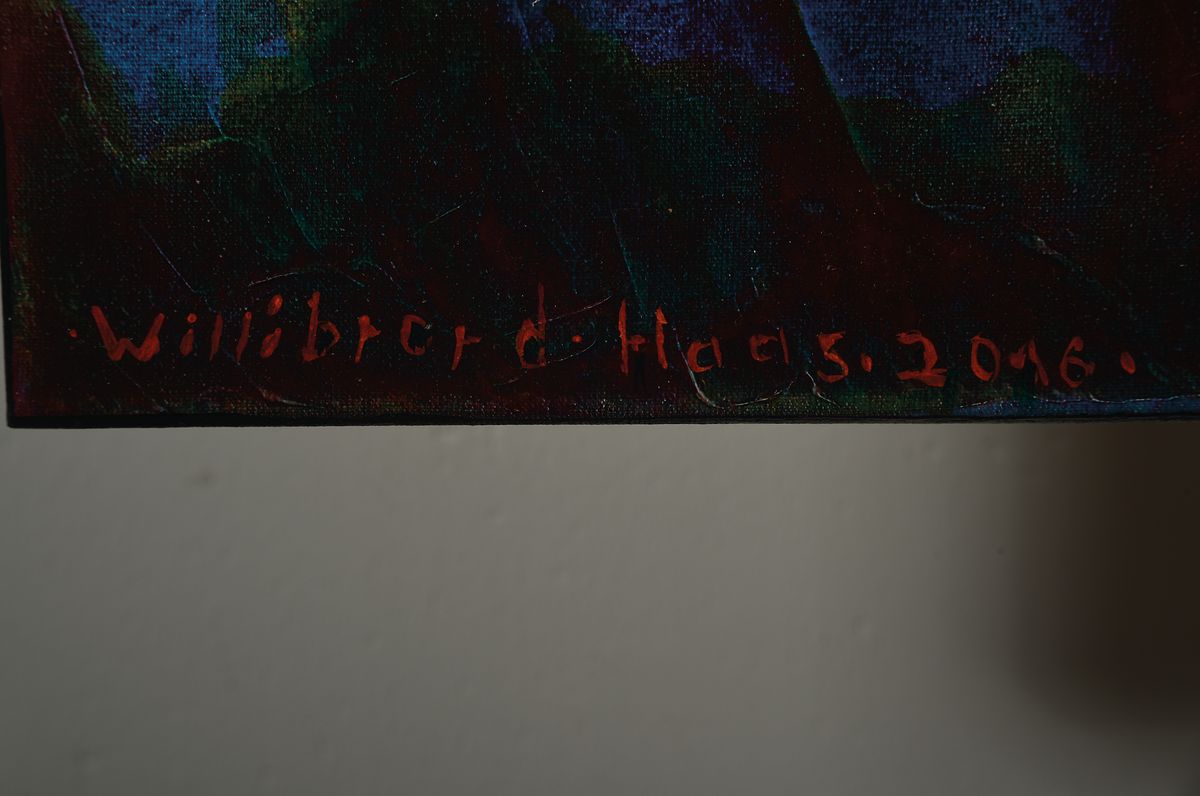 Detail a: Willibrord Haas, geb. 1936, abstrakte Komposition, Acryl/Papier, signiert, 2016, 80 x 100 cm