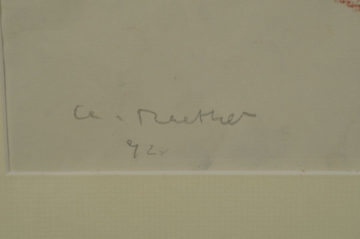 Detail a: Christiane Maether, geb. 1941, Sitzende weibliche Figur, Aquarell und Gouache auf Papier, links unten signiert und dat. 92, ca. 41x29cm, PP, u.Gl., ...