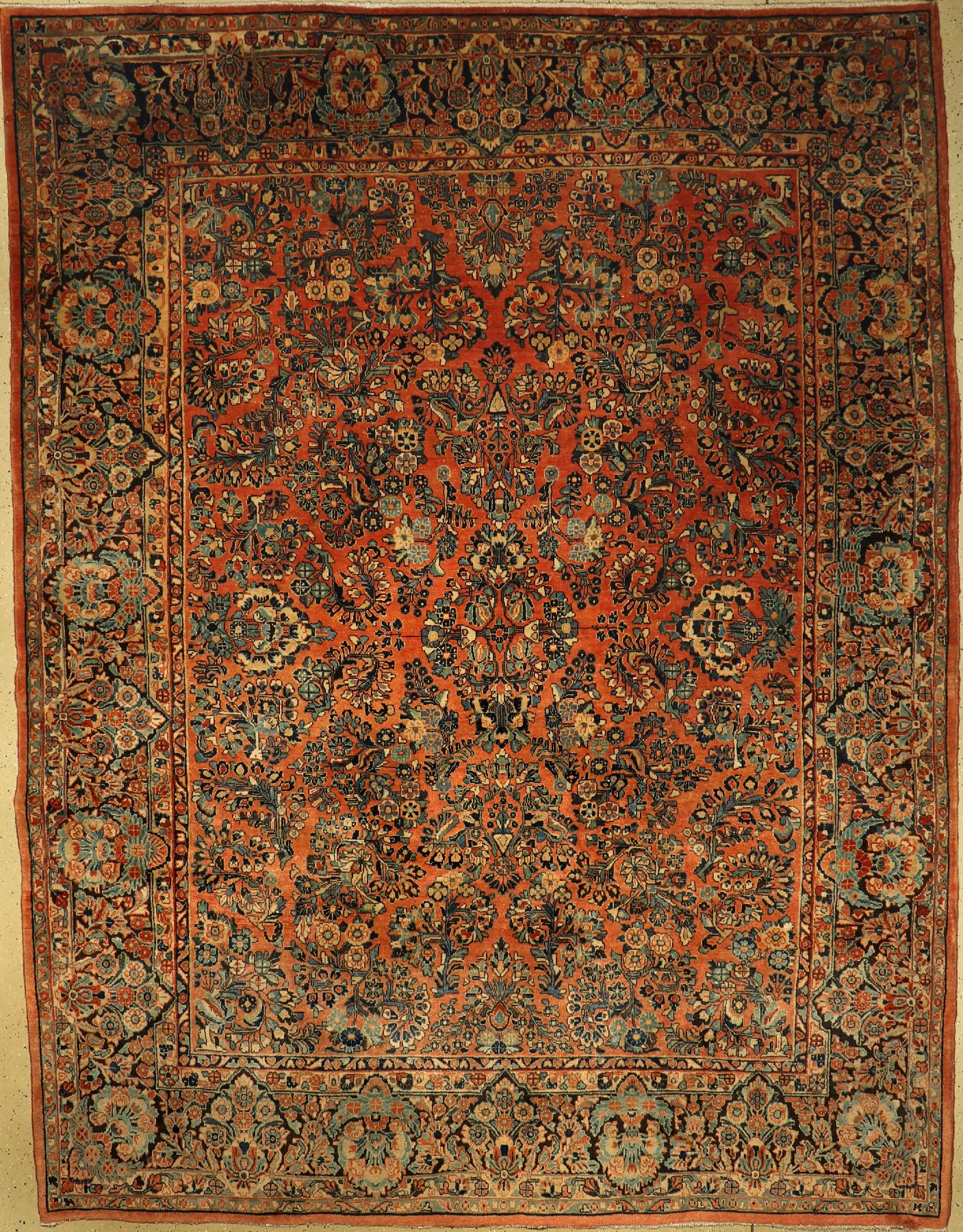 Sarogh (Us Re-Import) alt, Persien, um 1930, Korkwolle, ca. 353 x 273 cm, EHZ: 3