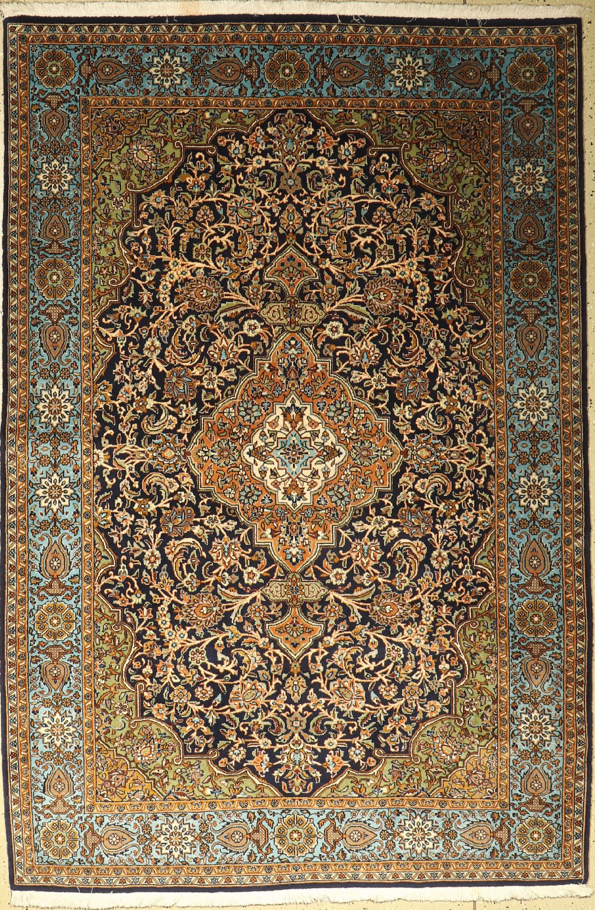 Ghom Kork, Persien, ca. 40 Jahre, Korkwollemit Seide, ca. 216 x 148 cm, EHZ: 2