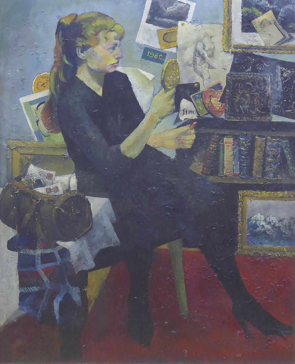 Jacques Mahé de la Villeglé, geb. 1926 Quimperin der Bretagne, französischer Künstler und Mitbegründer des Nouveau Realism, hier: Interieur mit ...