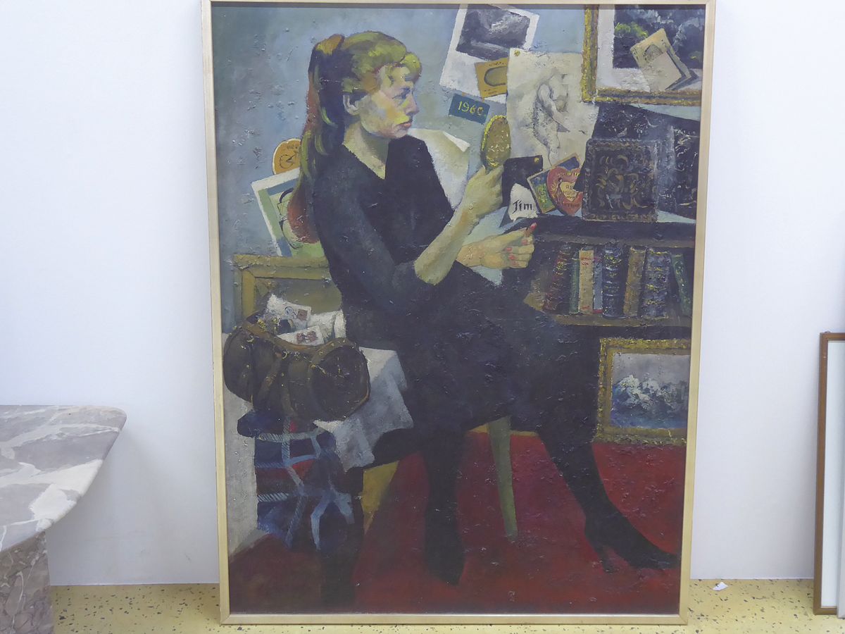 Detail k: Jacques Mahé de la Villeglé, geb. 1926 Quimperin der Bretagne, französischer Künstler und Mitbegründer des Nouveau Realism, hier: Interieur mit ...