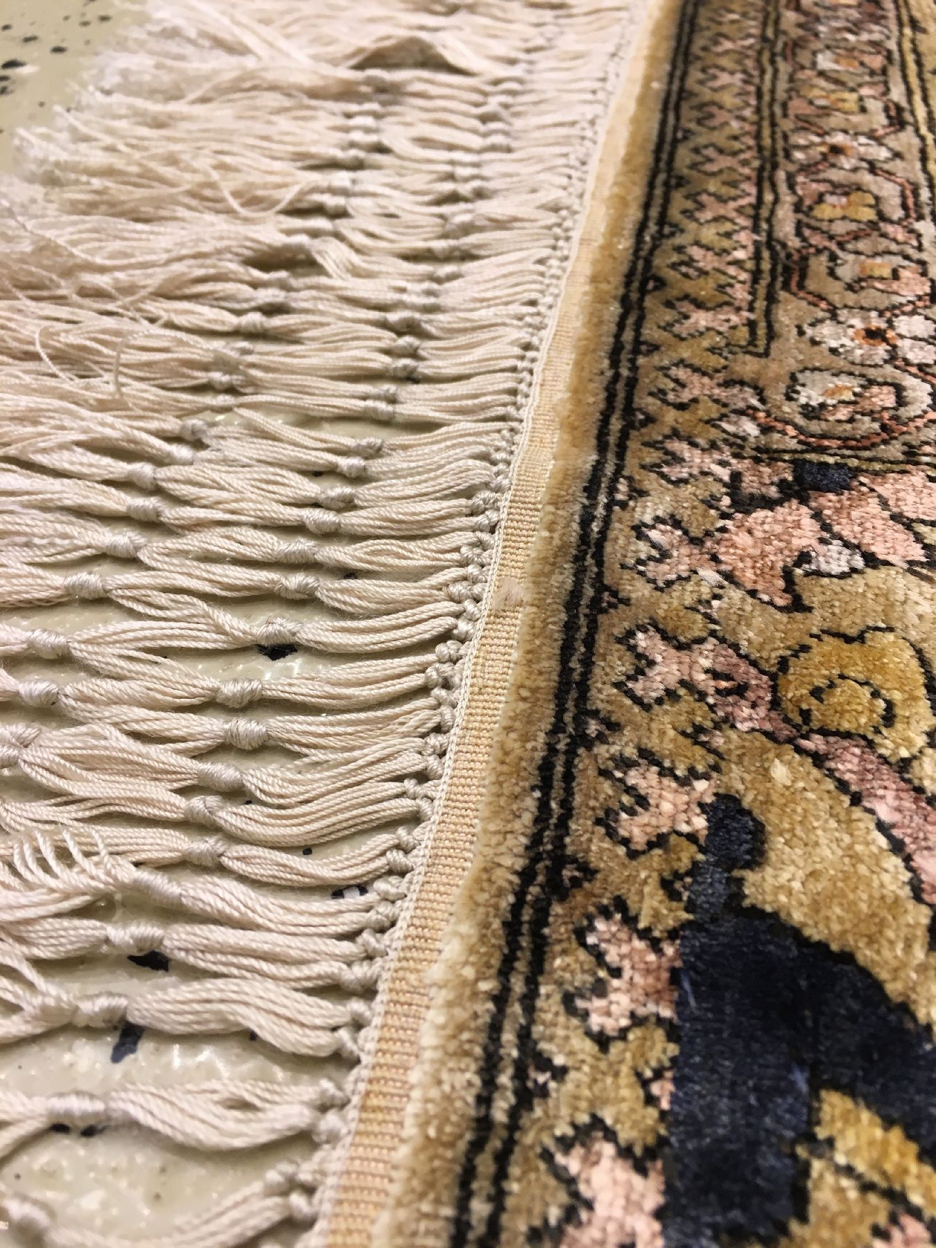 Detail g: Feiner Seiden Kum Kapi alt (Wagireh), Türkei Istanbul, um 1920/1930, reine Naturseide mit Metallbrokat. Spätere Kum Kapi produktion mit ...