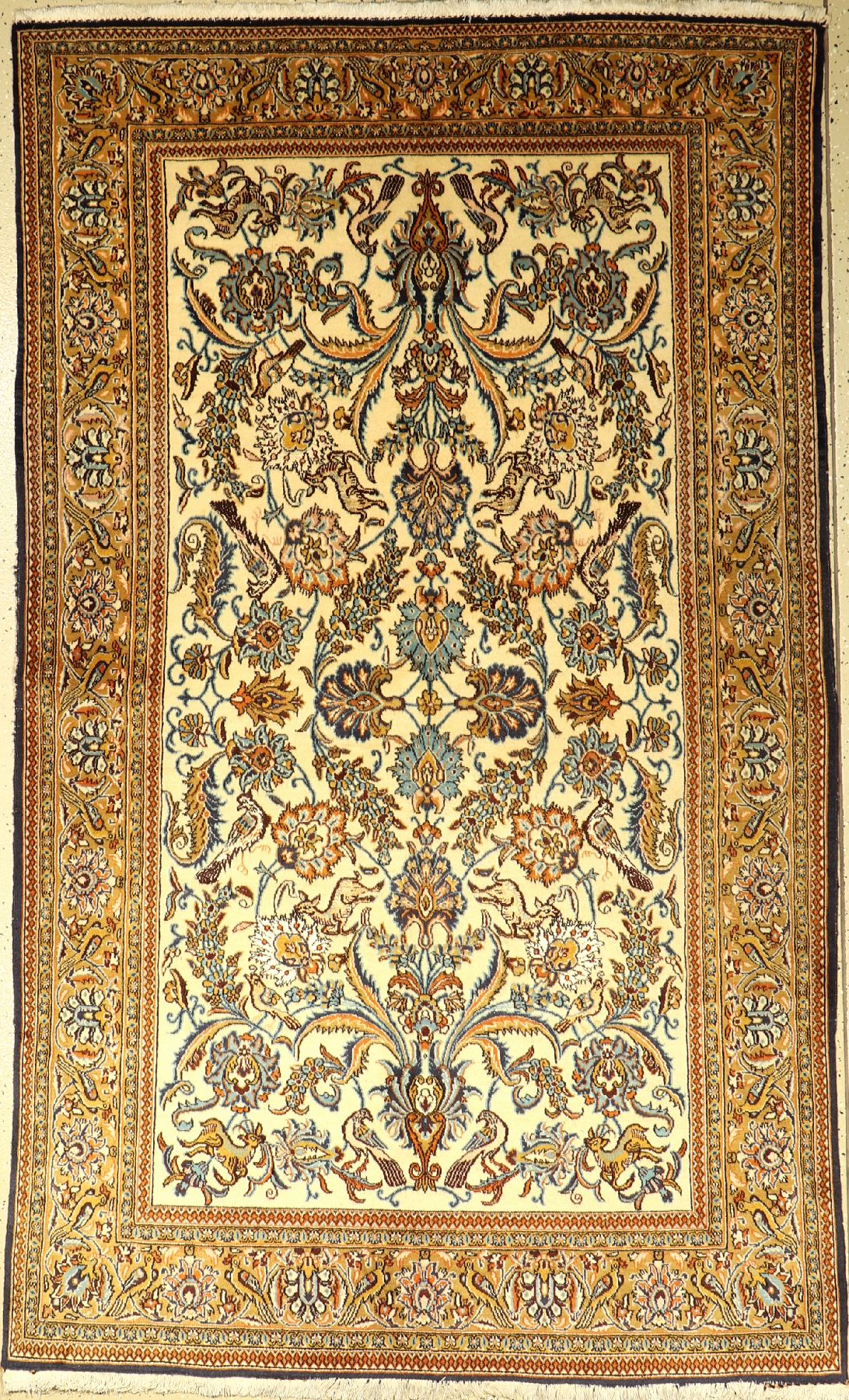Ghom, Persien, ca. 40 Jahre, Wolle mit Seide, ca. 220 x 130 cm, EHZ: 2