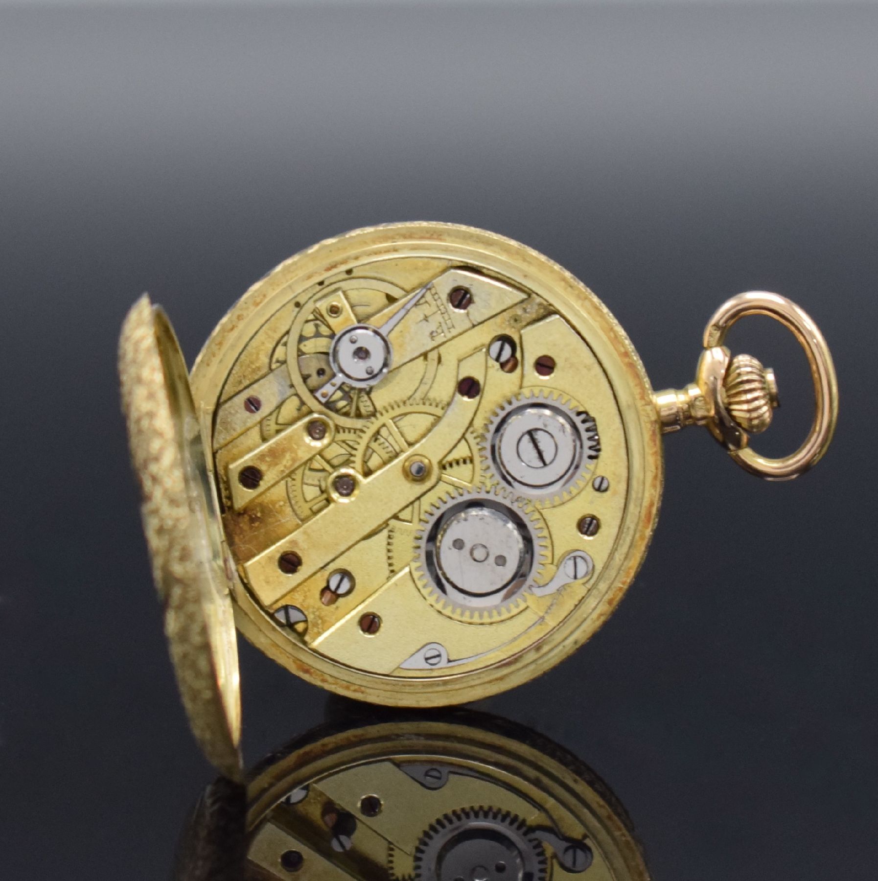 Detail h: ZENITH / Anonym 2 Damentaschenuhren in Gold,Schweiz um 1910, 1 x Zenith, offenes & floral verziertes Louis-XVI-Geh. in GG 750/000, Emailzifferbl., ...