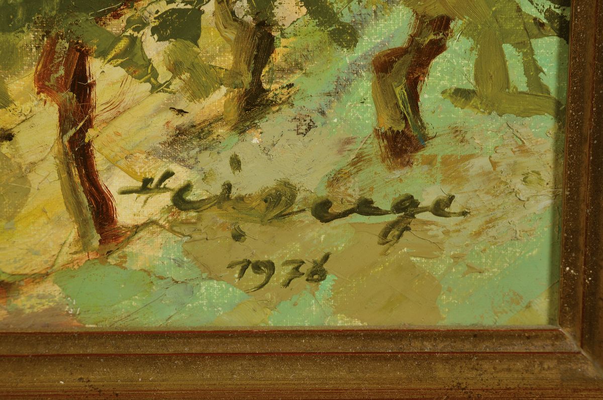 Detail a: Heiner Deege, 1920-2007 Haßloch, Blick auf das Hambacher Schloß, Öl/Lwd, rechts unten signiert und dat. 1976, ca. 60x80cm, R. ca. 67x87cm