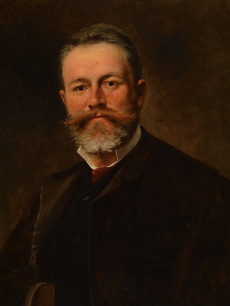 Adolph Treidler, 1846 Berlin-1905 Stuttgart, Porträt eines bärtigen Mannes, Öl/Lwd, rest., ca. 65x50cm, R. ca. 84x69cm